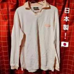 日本製✨ジャンフランコフェレ長袖ポロシャツ うすピンク色♪４４(M相当) ゴルフのサムネイル