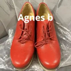 アニエスベー Agnes b 赤 レザー 厚底 シューズ 36のサムネイル