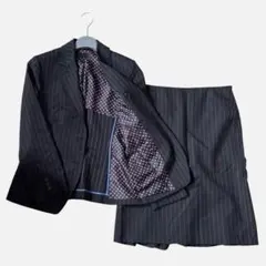 希少♦︎Paul Smith BLACK スカートスーツ ストライプ ドット 42のサムネイル