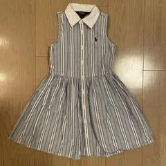 ラルフローレン ストライプ ノースリーブワンピース　5 110cm