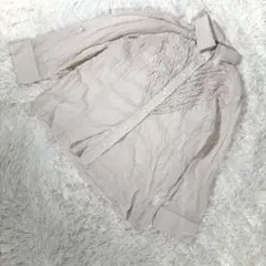 レスピーギ【L相当】前身レース切替 コットンシャツ ベージュ