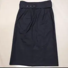 C＋ サイズ38 ベルト付 バックスリットタイトスカート