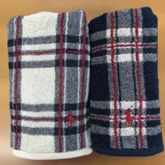 Ralph Lauren チェック柄　フェイスタオル&ウォッシュタオルセット