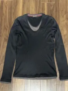 ブラック Vネックシャツ サイズ46