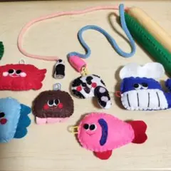 フェルト製動物キャラクターセット　釣り　教育　レク　高齢者様にも