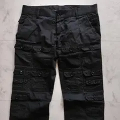 DOLCE&GABBANA 08SS マルチポケットカーゴパンツ 44 ブラックのサムネイル