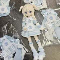 自由主張スタジオ　デジタルペットの仮想世界 ドール 水色メイド服　ドレス　限定