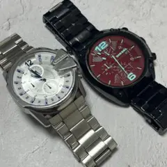 DIESEL アナログクォーツ腕時計2点セット