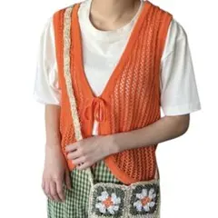 kutir クティール　クロシェニットベスト