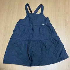 プティマイン★ジャンパースカート★ワンピース★キルティング★ブラック★100cm