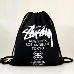 STUSSY ステューシー ナップサック リュック ブラック 新品