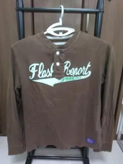 Flash Report 長袖カットソー ブラウン