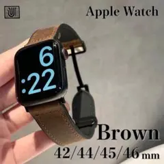 【ブラウン】Apple Watchバンド 本革 高品質 42/44/45/mm