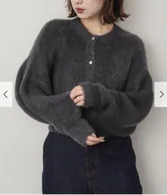 ラメシャギークロップドカーディガン