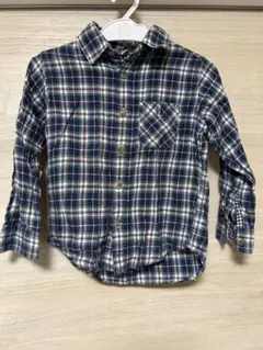 UNIQLO KIDS チェック柄長袖シャツ 110cm