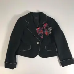 子供服 120センチ h.n.cジャケット 入学式 アイドル 黒 F1A029