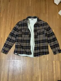 H&M チェック柄 フリースジャケット XL