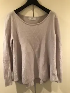 ペプラム 長袖 ブルー