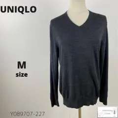 UNIQLO ユニクロ エクストラファインメリノVネックセーター メンズ M