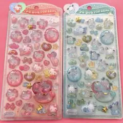 【正規品】うるちゅるポップシール ハローキティ　ポチャッコ ベビー　2枚セット