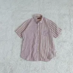 インスパイア ストライプシャツ カラフル アシンメトリー カジュアル 薄手