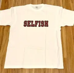 SELFISH 自己中T ロゴ Tシャツ ホワイト　XL