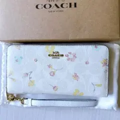 新品・未使用』COACH 長財布 シグネチャー花柄 C8695 C101 - メルカリ