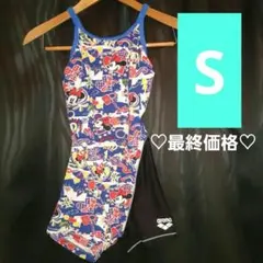 アリーナ練習用水着　sサイズ　ミニーマウス　ディズニー　中古♡のサムネイル