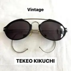 【美品】タケオキクチ サングラス ツーブリッジ 53□21サイズ ブラックのサムネイル