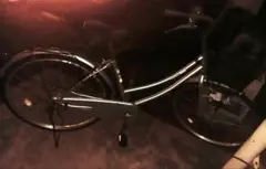 直接引取のみ　自転車シルバー　22インチ前後