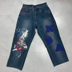 超希少デザイン　極美品　ヴィンテージ　UNK NBA デニム　ワッペンのサムネイル