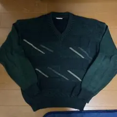 【vintage】00’s セーター　ニット　グリーン