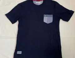 ハッシュパピー、ネイビー▪半袖TシャツL