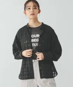 アソート柄シアーシャツ　GLOBAL WORK