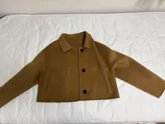 ブラウン ショート丈ウールコート