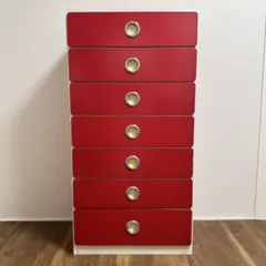 レッドカラー 多段チェスト 収納家具 引き取り歓迎 あき様専用 レッドカラー 多段チェスト 収納家具 引き取り歓迎 - メルカリ