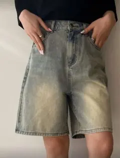 SHEIN デニム　ジーンズ　ハーフパンツ