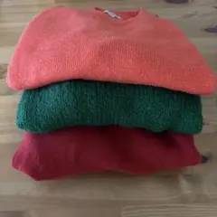 カラーニット　3着セット