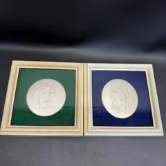 彫金画　岡部昭　工芸品　額縁 彫金画 岡部昭 工芸品 額縁 - メルカリ