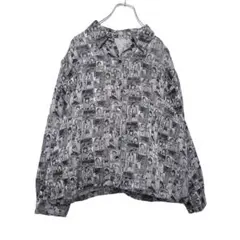 シャツ ジャケット ブルゾン 写真柄 総柄 柄シャツ