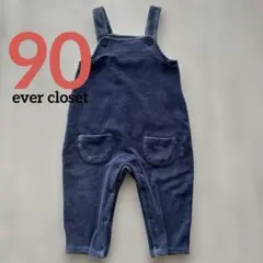 ネイビー サロペットロンパース　オーバーオール　コーデュロイ　90cm