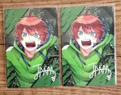 カラフルピーチ 展示会 トレカ　 だるま サイン入り　じゃぱぱさん2枚セット!!