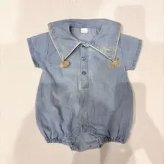 バースデイ ロンパース 70cm デニム調　cottoli