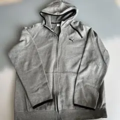 PUMA .EVOフルジップ グレー パーカー XXL
