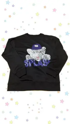 トラプリント クルーネック トレーナー 黒