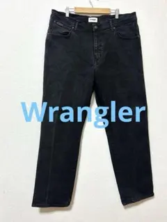 ！*！様 Wrangler ブラックデニム ストレートパンツ ストレッチ W38