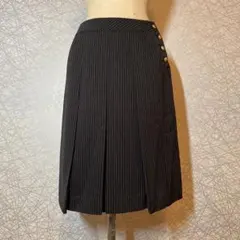 コムサイズム タイトスカート 膝丈 プリーツ