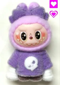 ラブブLABUBUのオールパープルのキャラクターぬいぐるみマスコット　新品未使用