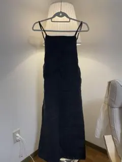 Chico デニムキャミワンピース BLACK バックリボン