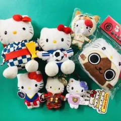 ハローキティ ぬいぐるみ マスコット まとめ売り 7個セット アイルー
